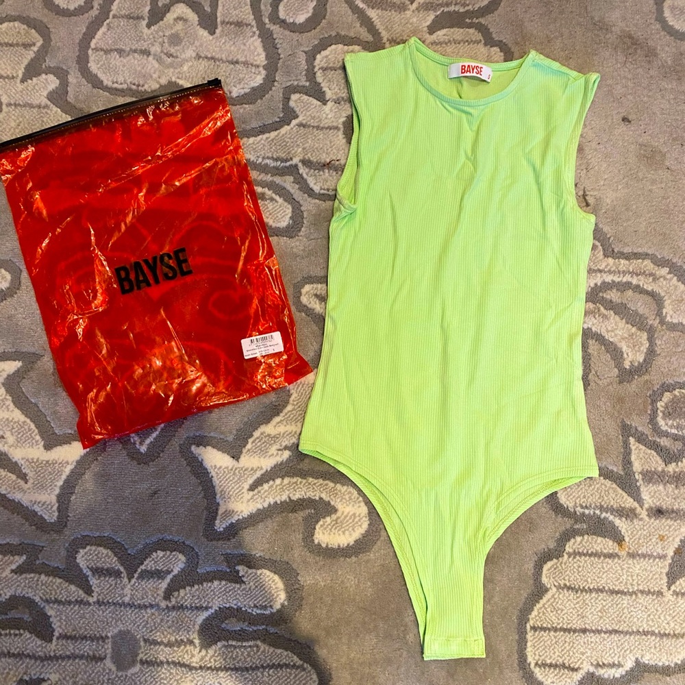 New Bayse bodysuit neon green